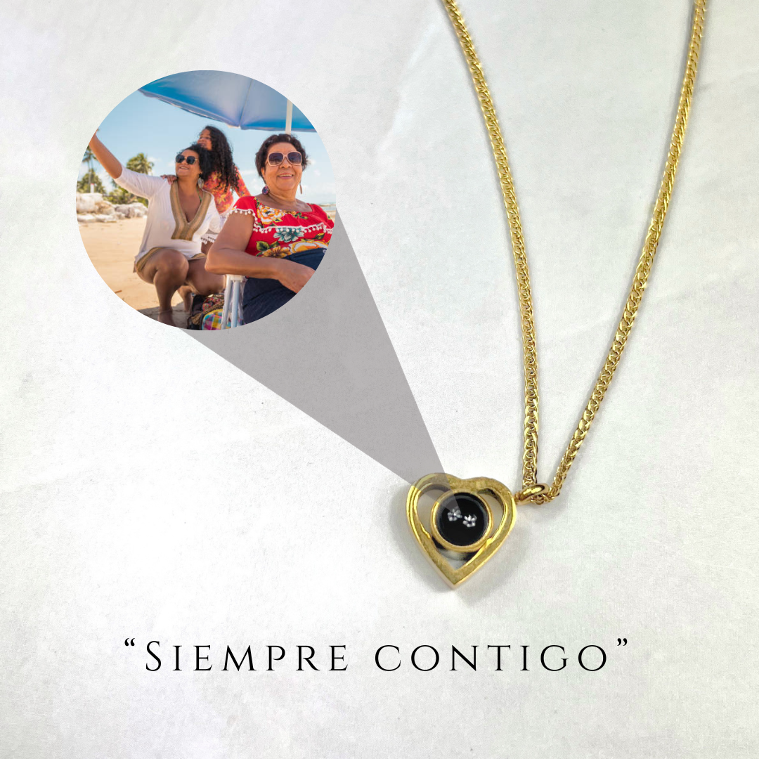 Collar de Corazon "Siempre Contigo"