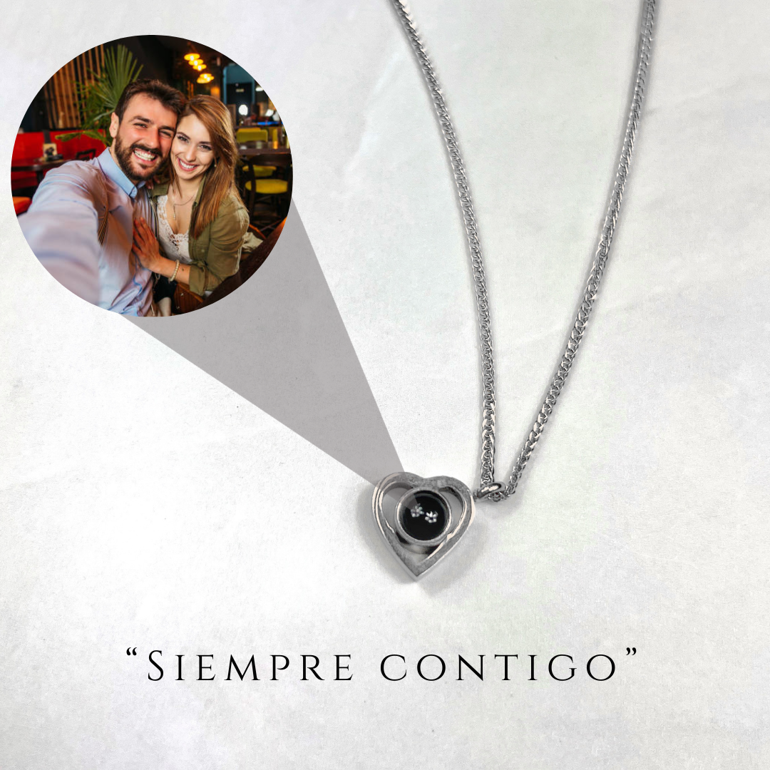 Collar de Corazon "Siempre Contigo"