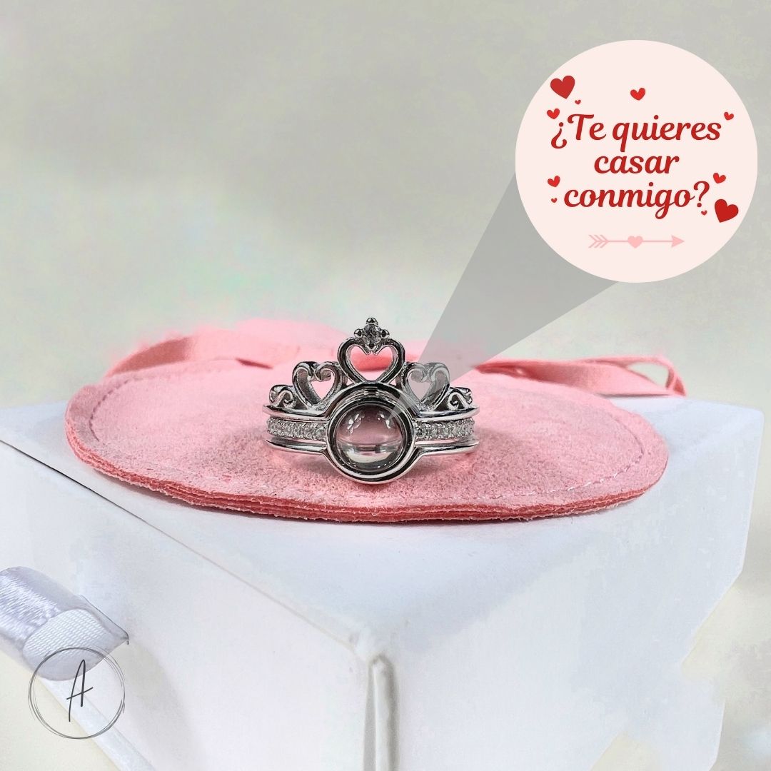 Anillo de Promesa Edición "Crown" Plata 925