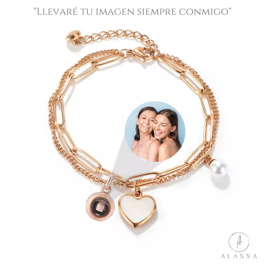 Manilla Metálica con Charms "Siempre contigo"