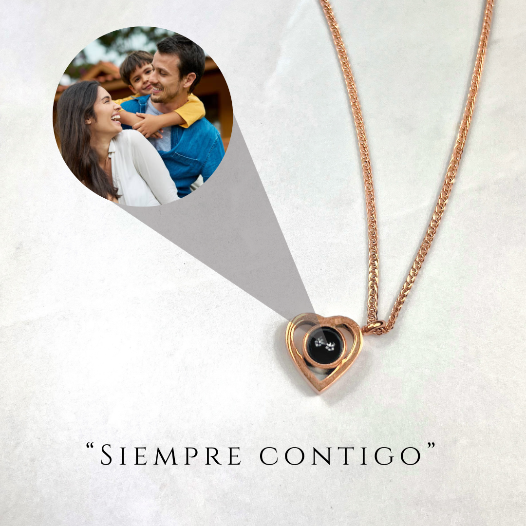 Collar de Corazon "Siempre Contigo"